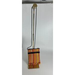 MayaMam Weavers CoOp BOHO Crossbody Bag, Hand Woven, Cotton, Orange/Yellow, NWT